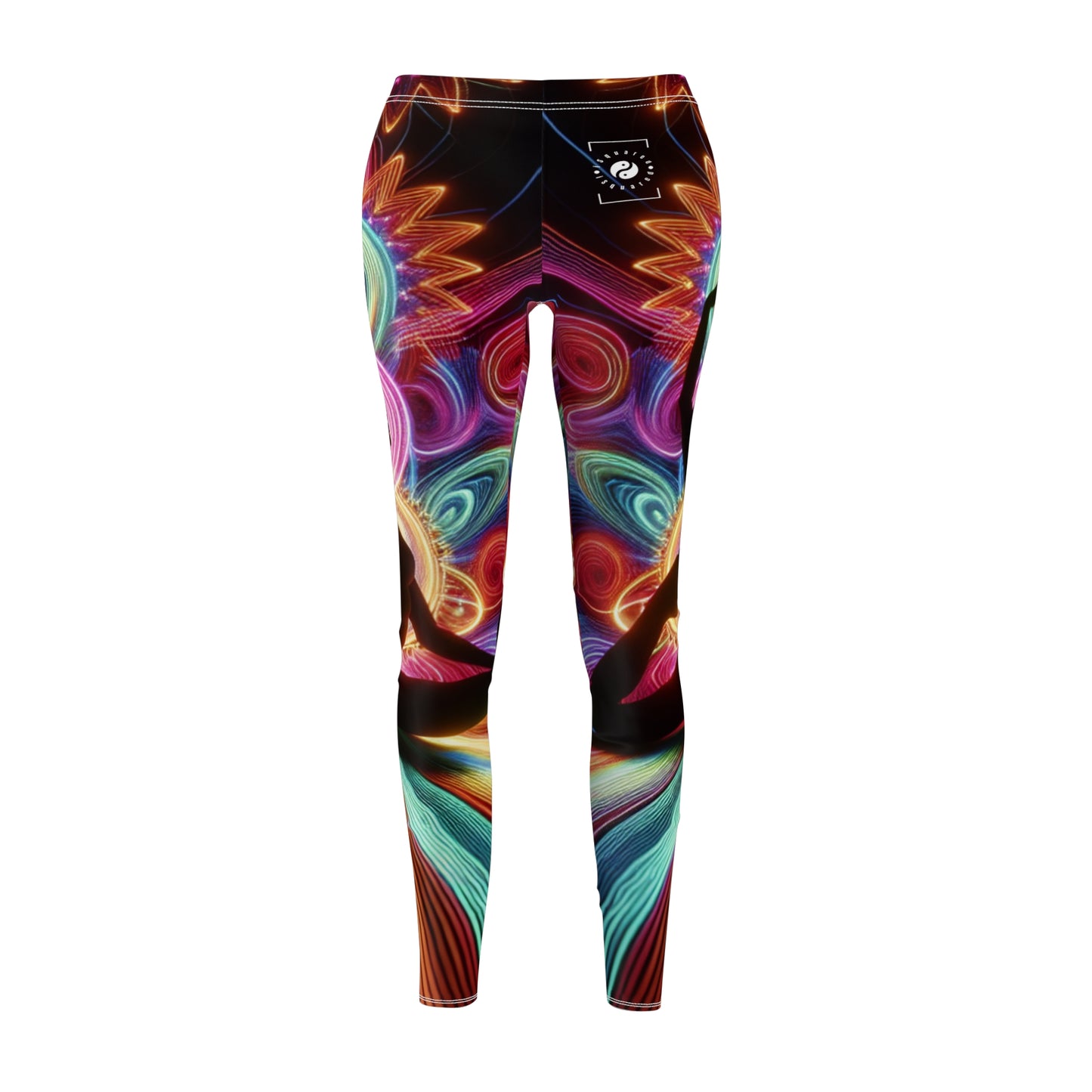 "Neon Zenith: Chromatic Balance" - Casual Leggings