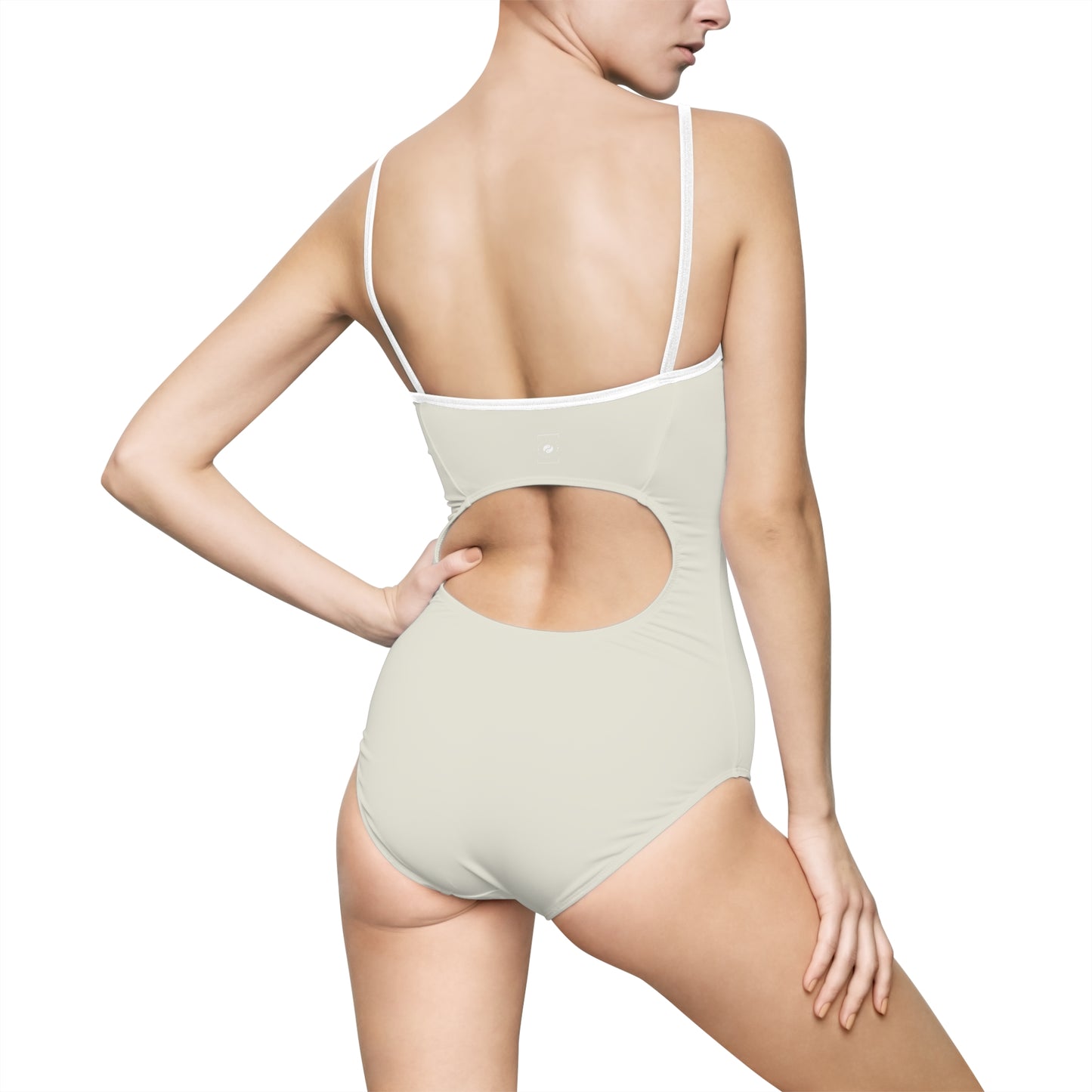 #E9E7DA Ivory - Openback Swimsuit