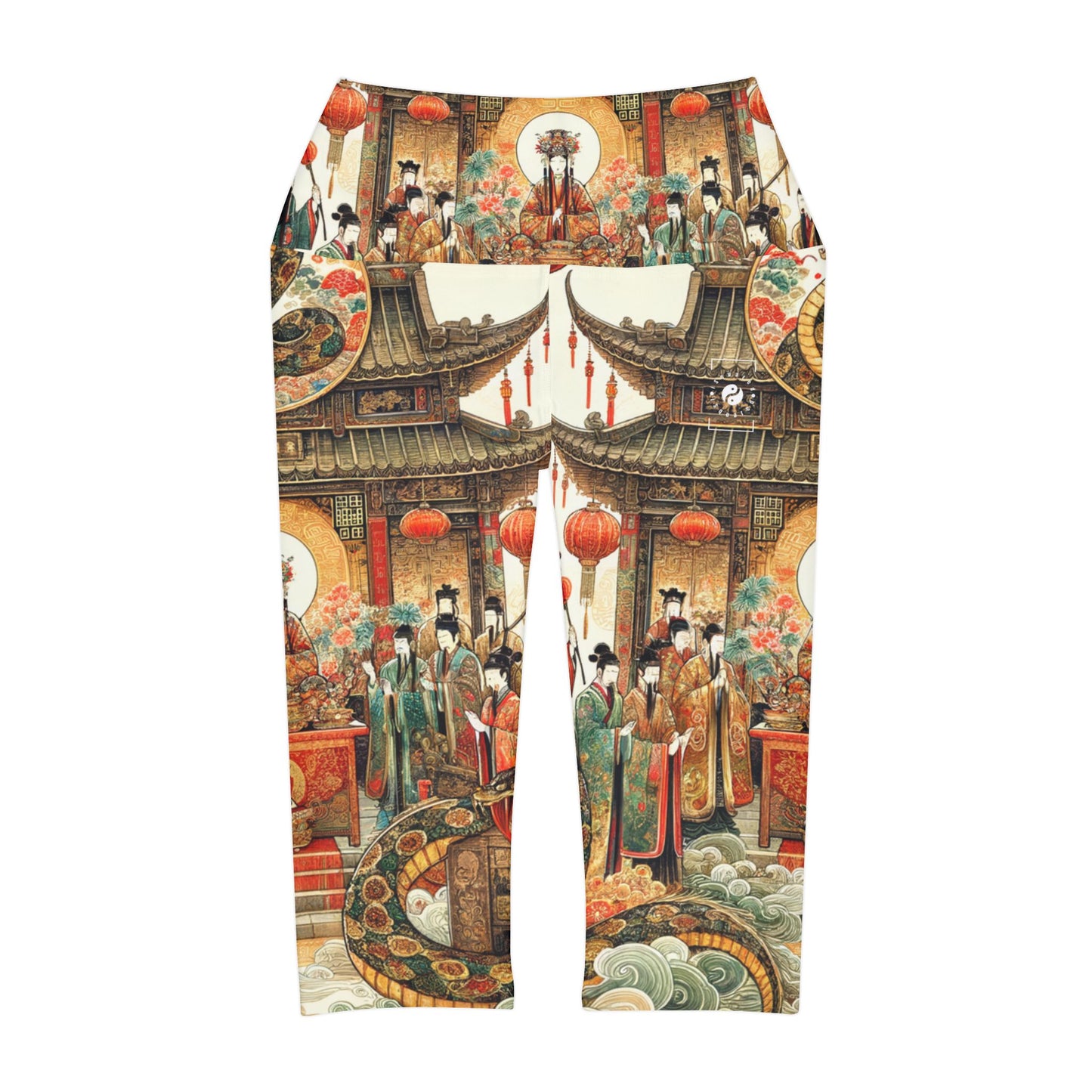 Serpent New Year - High Waisted Capri Leggings