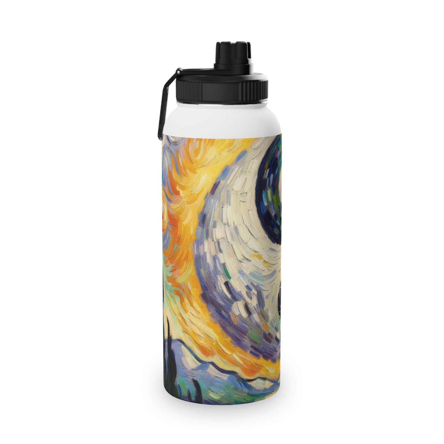 "Spectral Duality: An Impressionist Balance" - Sports Water Bottle