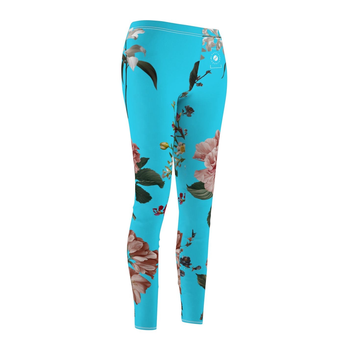 Botanicals on Azure - Casual Leggings