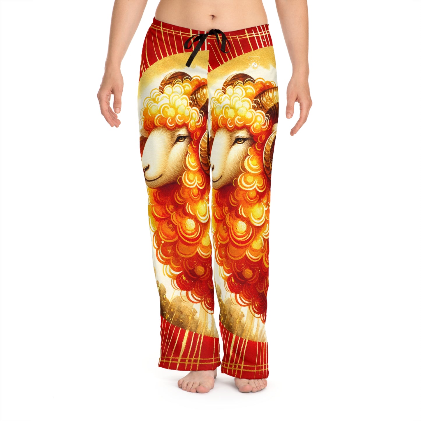 "Auspicious Gold of Divine Ewe: A Lunar New Year Revelry" - Women lounge pants