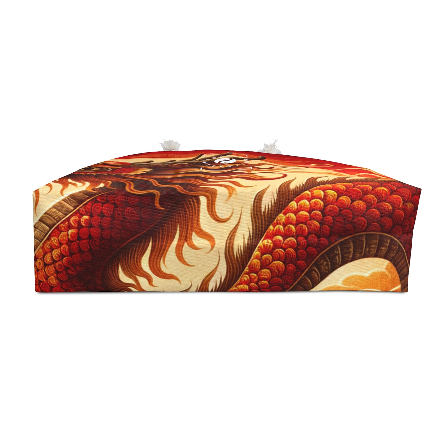 "Golden Dragon Dance in the Crimson Twilight" - Casual Yoga Bag