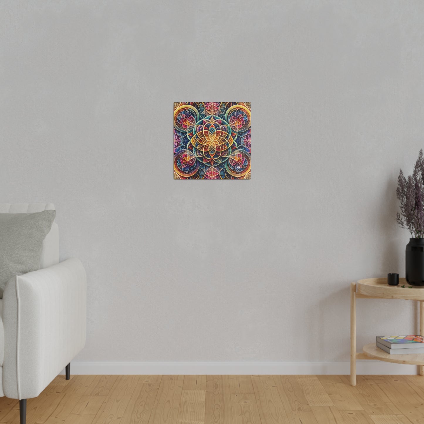 "Sacred Symmetry: Infinite Radiance of Love" - Art Print Canvas