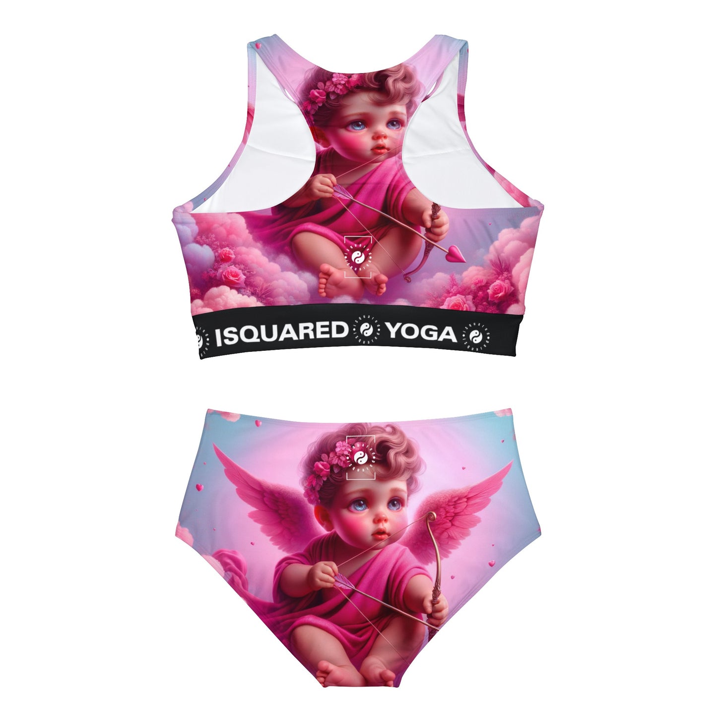 "Bold Blush : L'histoire d'amour d'un Cupidon" - Ensemble de bikini de yoga chaud