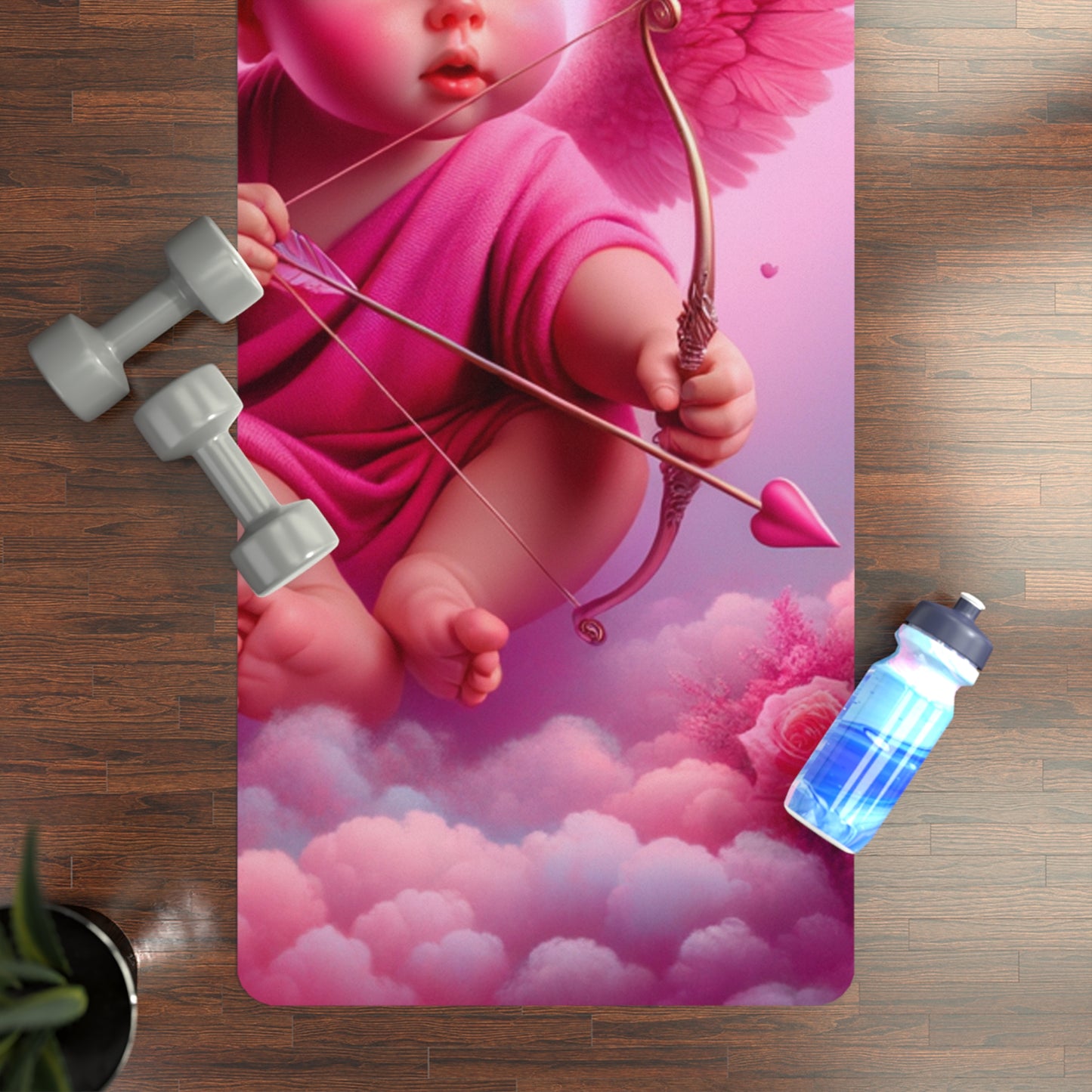 "Bold Blush: A Cupid's Love Affair" - Yoga Mat