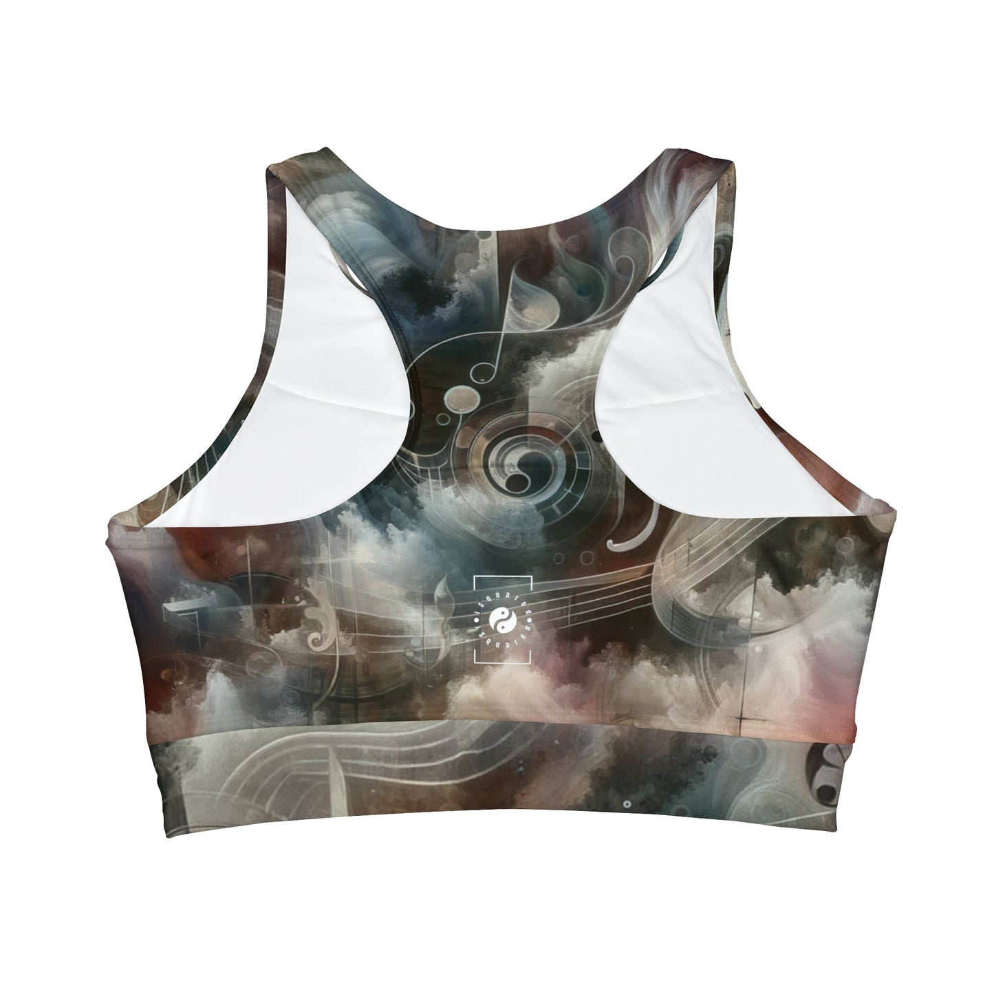 "Harmony of Descent: An Abstract Ode to La Traviata" - High Neck Crop Top