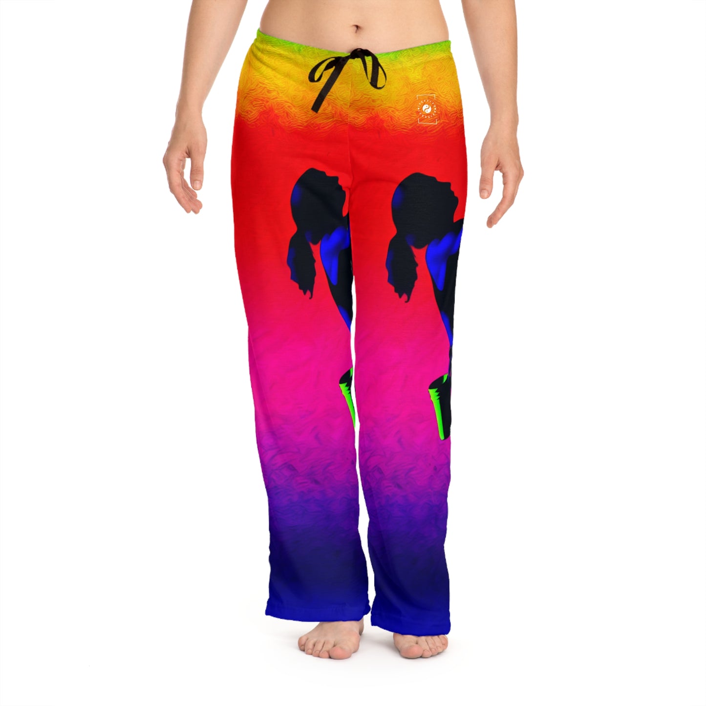 "Technicolor Ascent: The Digital Highline" - Pantalon lounge femme