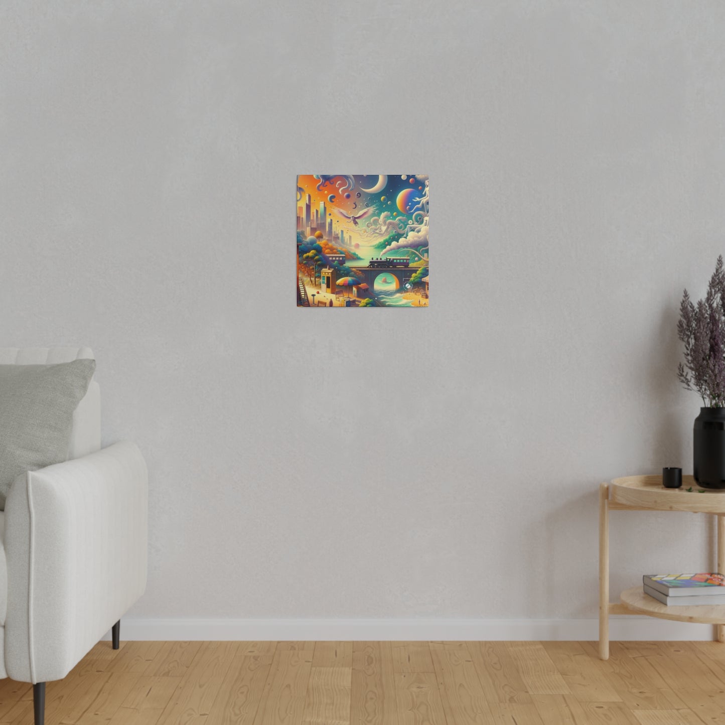 "Mirrors of Metaphor: A Murakami Odyssey" - Art Print Canvas