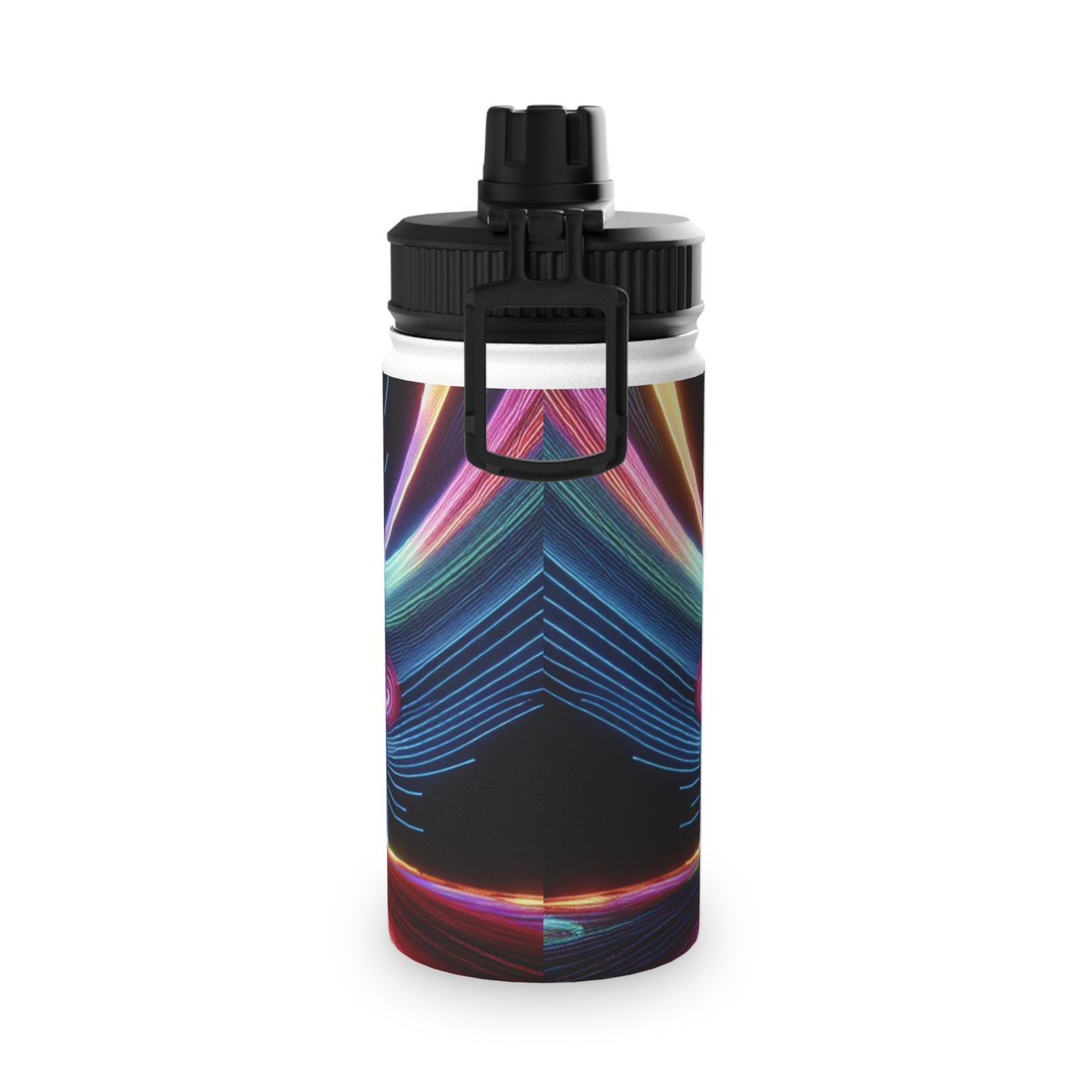 "Neon Zenith: Chromatic Balance" - Sports Water Bottle