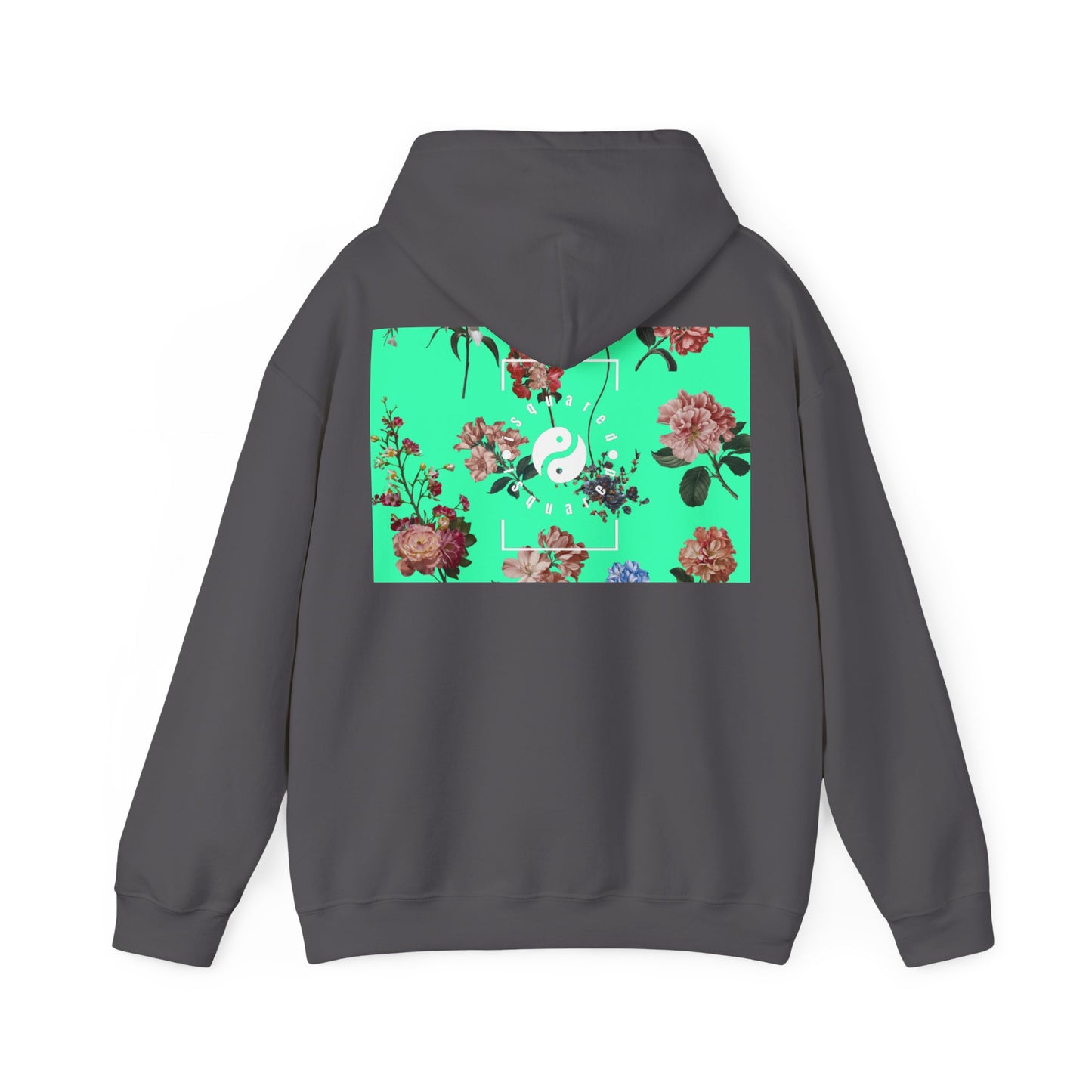 Botaniques sur Turquoise - Sweat à capuche