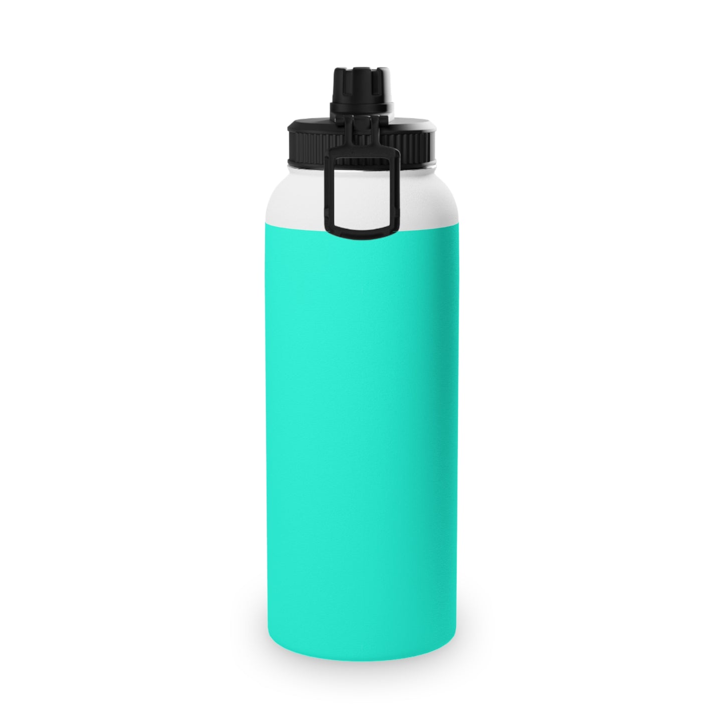 Neon Teal #11ffe3 - Sports Water Bottle