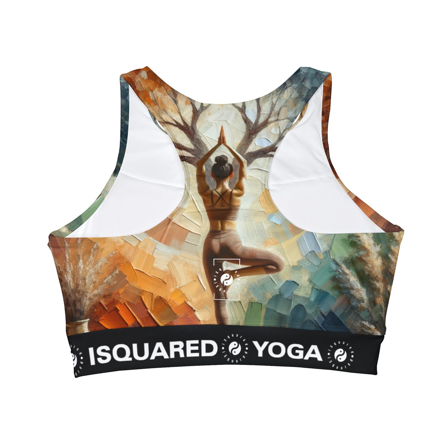 "Stability in Surrender: Vrikshasana in Harmony with Earth" - High Neck Crop Top