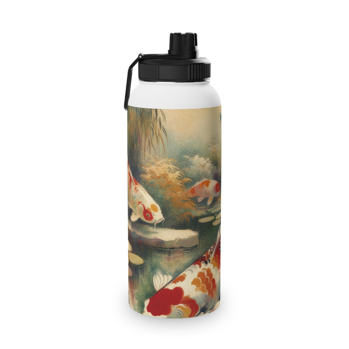 Koi Lily Pond - Sports Water Bottle