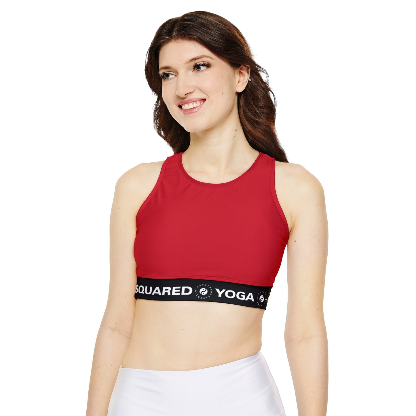 #D10927 Rouge Écarlate - Soutien-gorge de sport doublé et rembourré