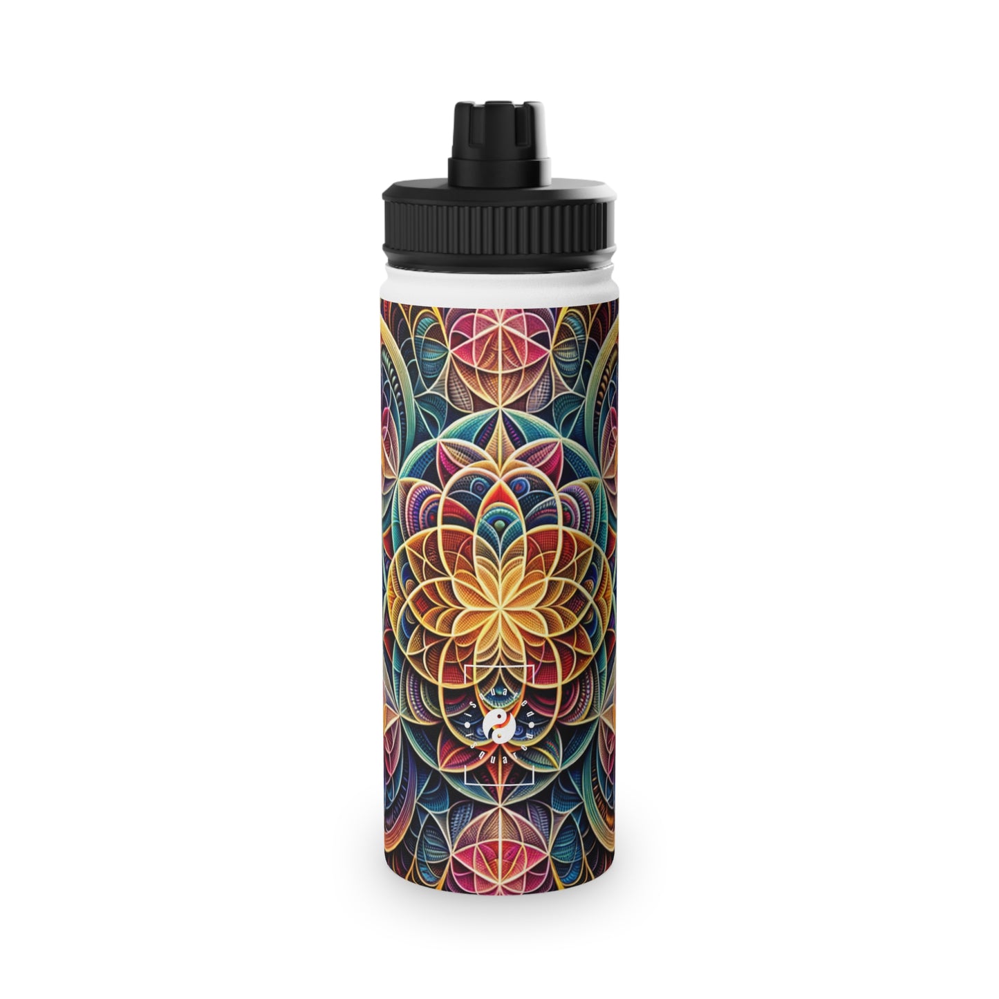 "Sacred Symmetry: Infinite Radiance of Love" - Sports Water Bottle