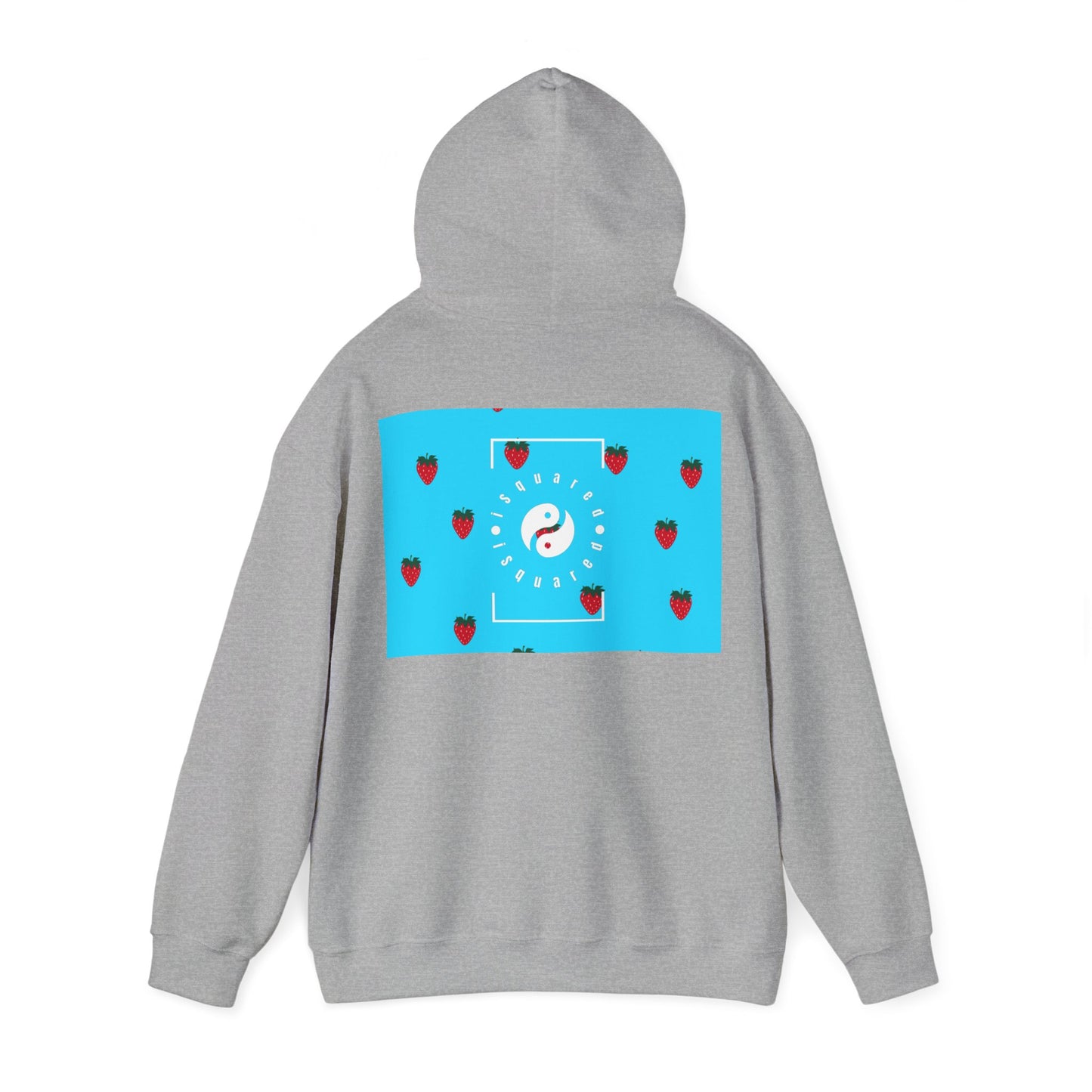 #22DEFF Bleu clair + Fraise - Sweat à capuche