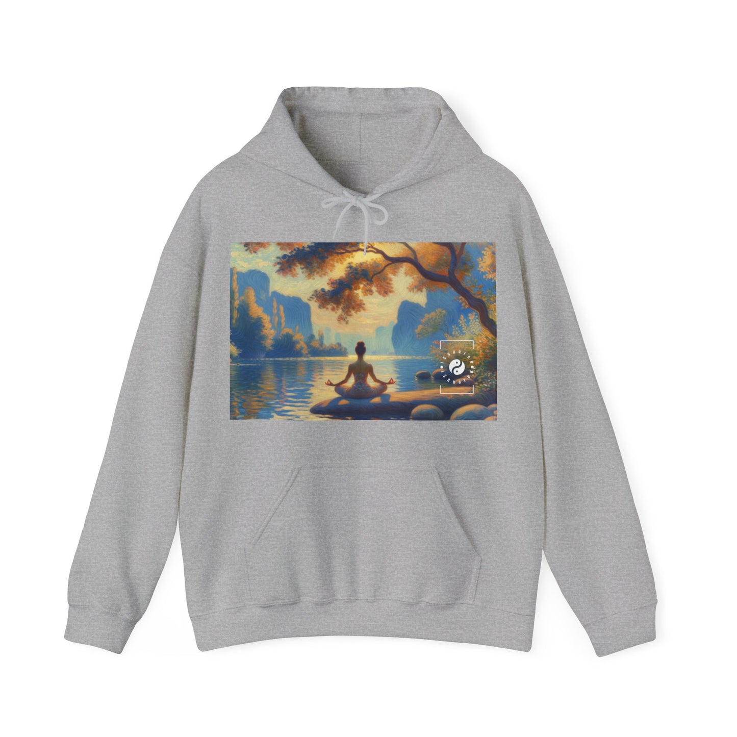 "Alignement des fleurs zen" - Sweat à capuche