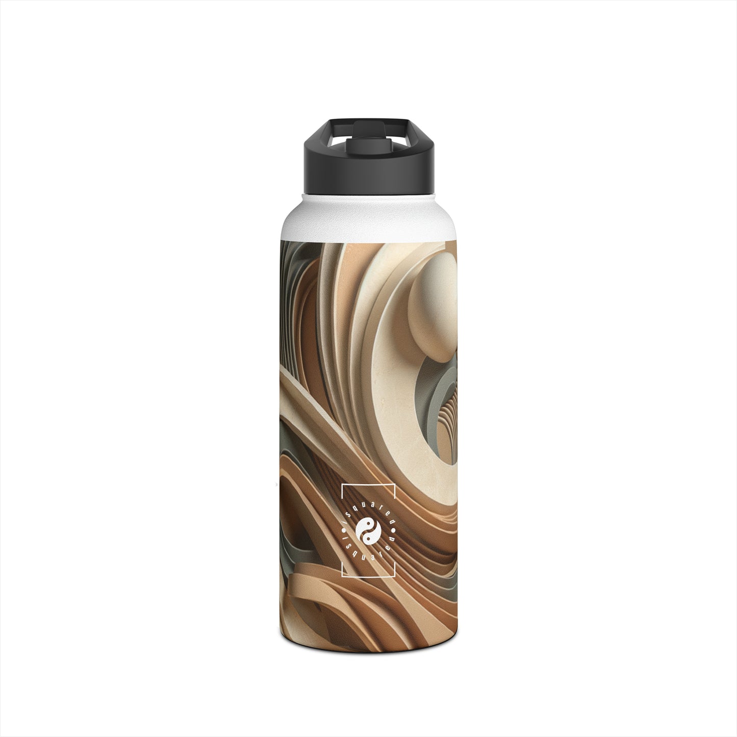 "Hepworth Hues: An Earth Tone Symphony" - Water Bottle