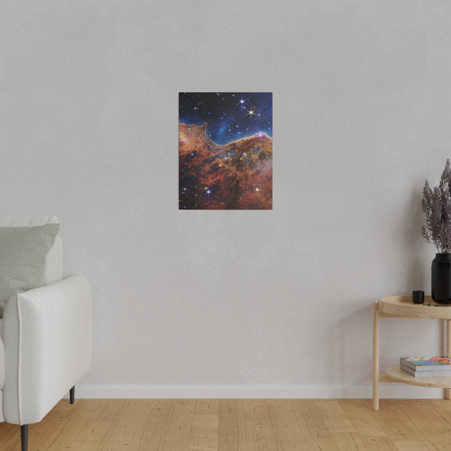 “Cosmic Cliffs” in the Carina Nebula (NIRCam Image) - JWST Collection - Art Print Canvas