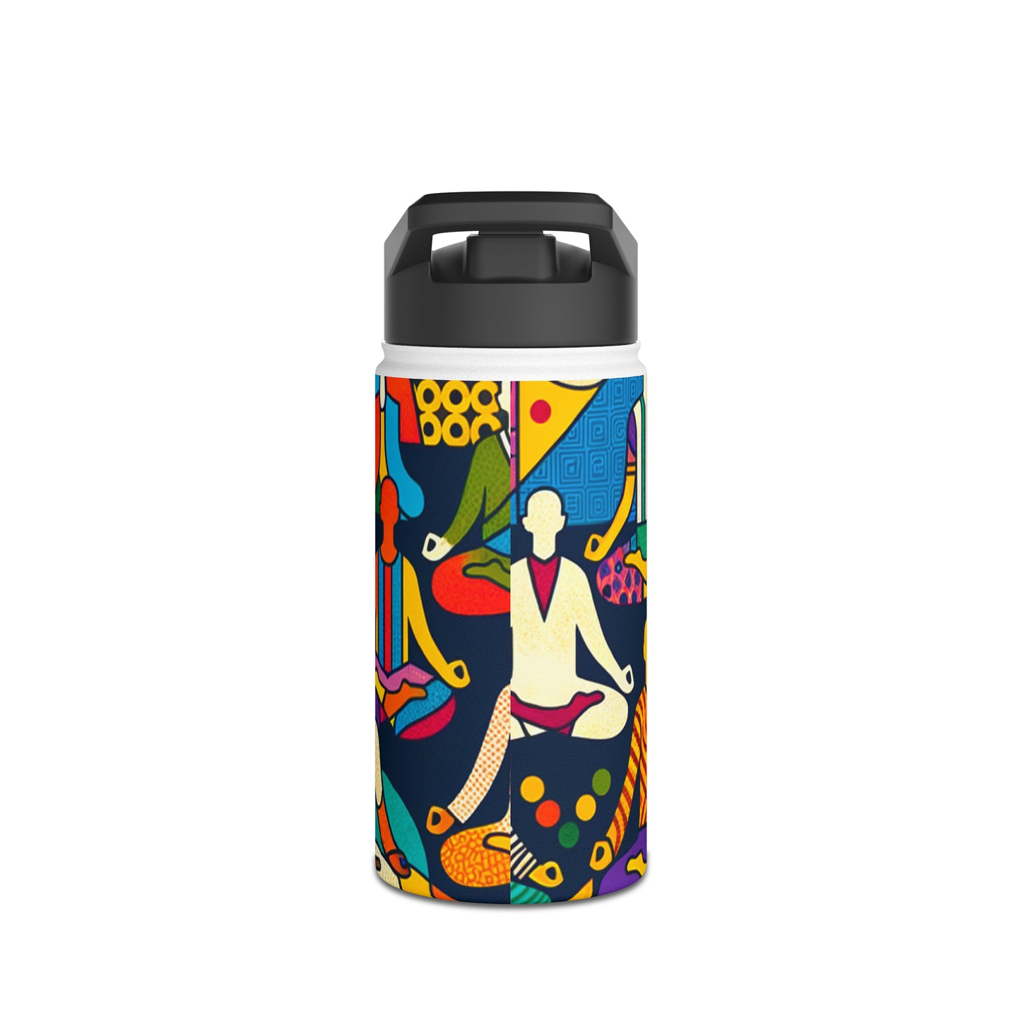 Vibrant Sadana: Prana in Nouveau Réalité - Water Bottle