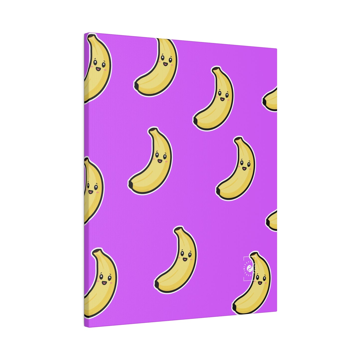 #D65BFF Violet + Banane – Impression artistique sur toile