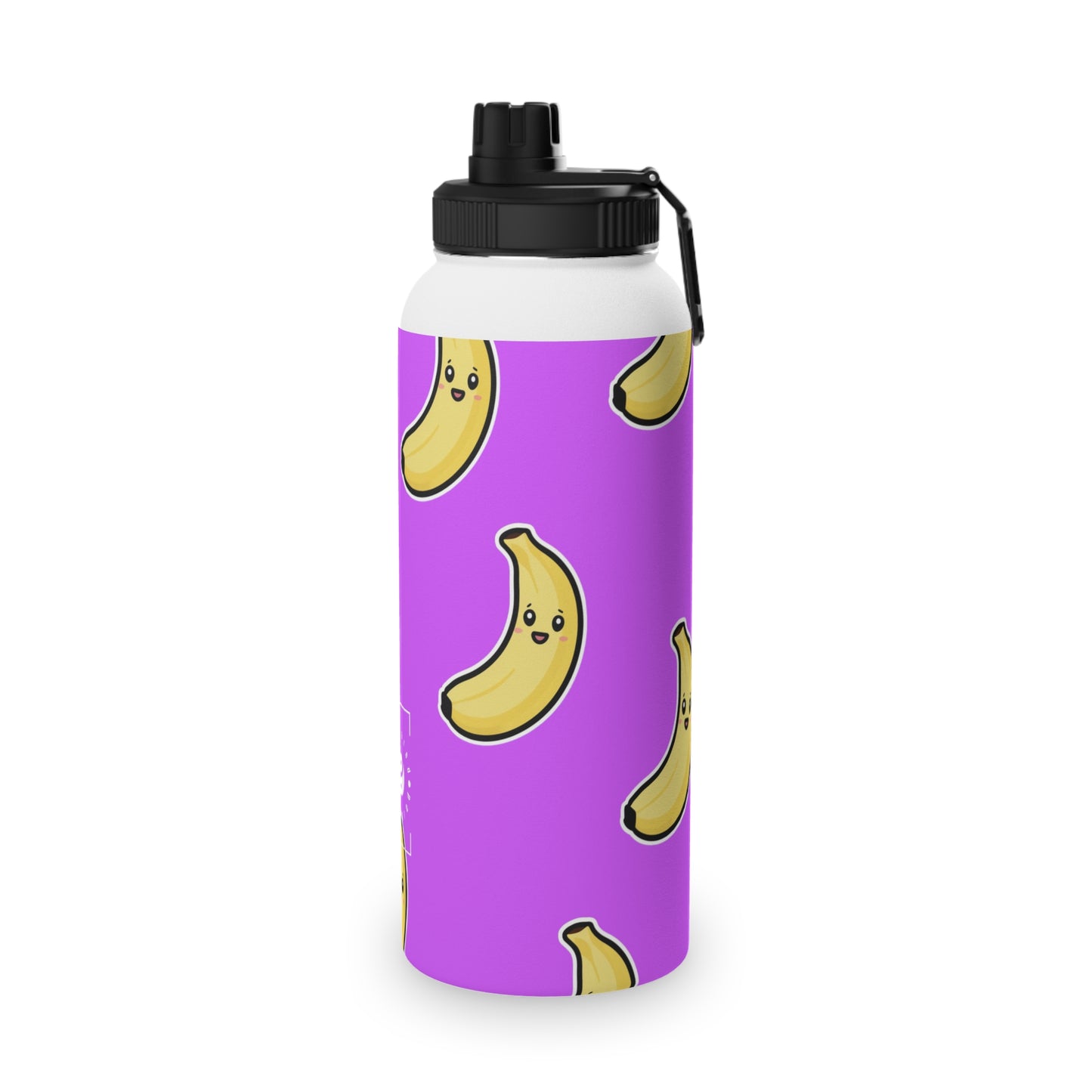 #D65BFF Purple + Banana - Sports Water Bottle