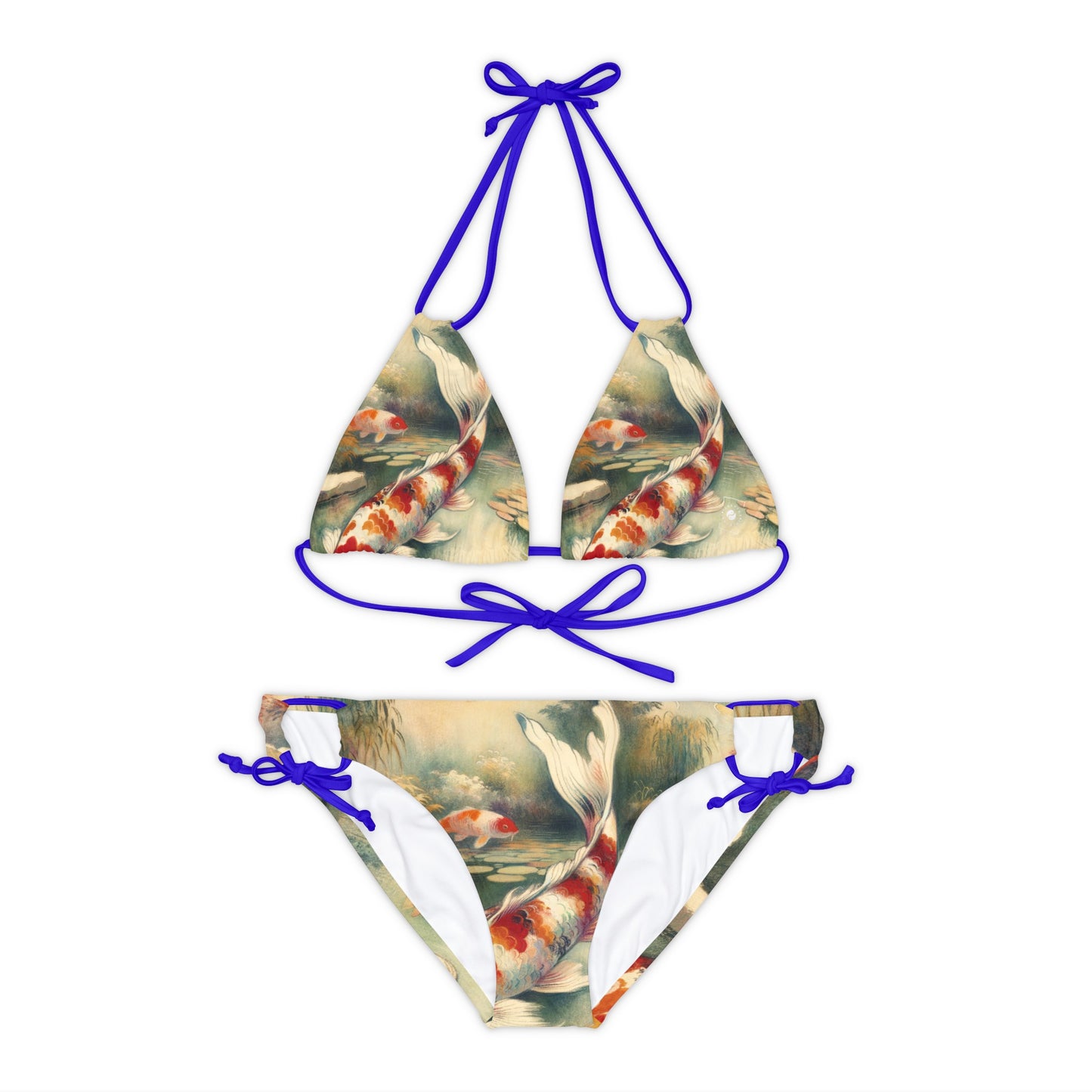 Koi Lily Pond - Lace-up Bikini Set