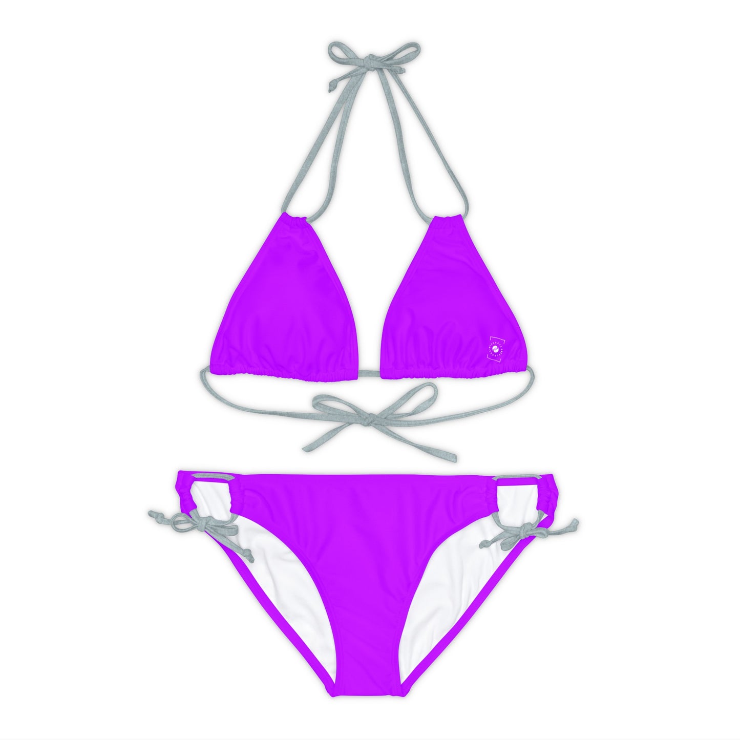 #BF00FF Electric Purple - Lace-up Bikini Set