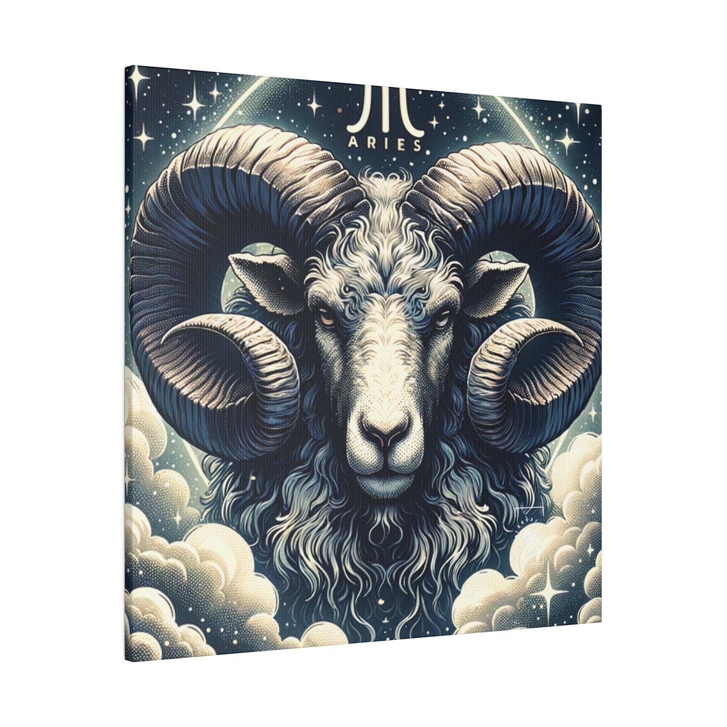 "Celestial Ram Ascendant" - Art Print Canvas