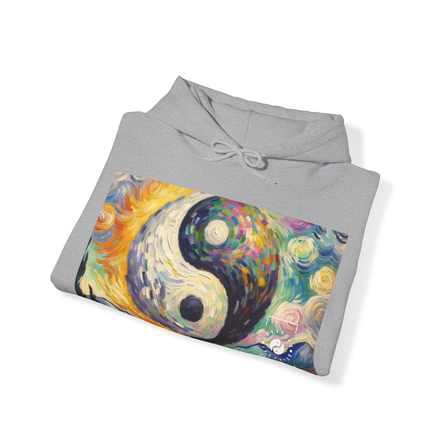 "Spectral Duality: An Impressionist Balance" - Hoodie