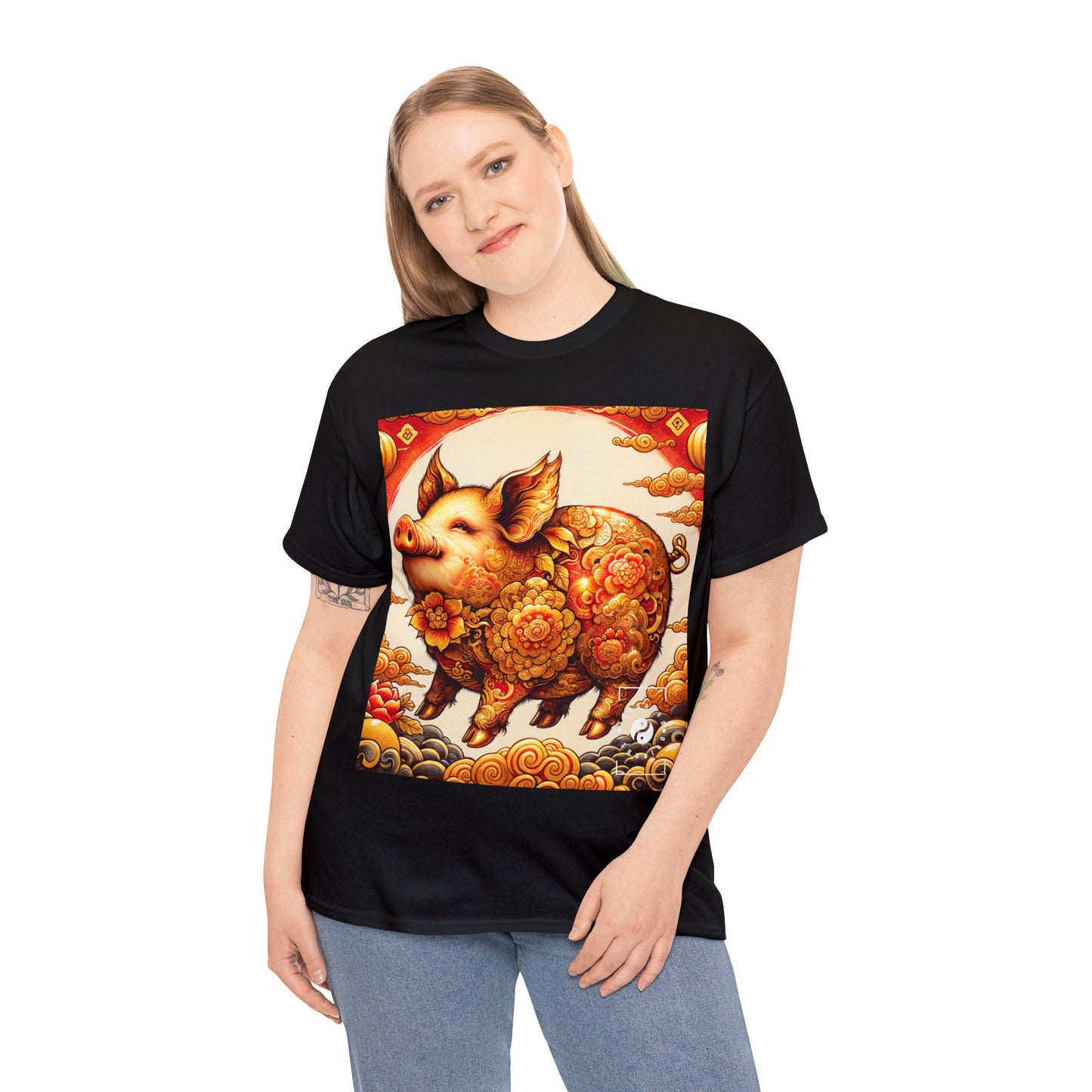 "Golden Prosperity: The Divine Swine Celebration" - Heavy T