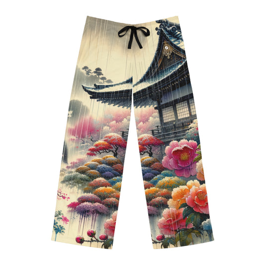 "Sakura Spectrum trempé par la pluie" - Pantalon de détente pour hommes