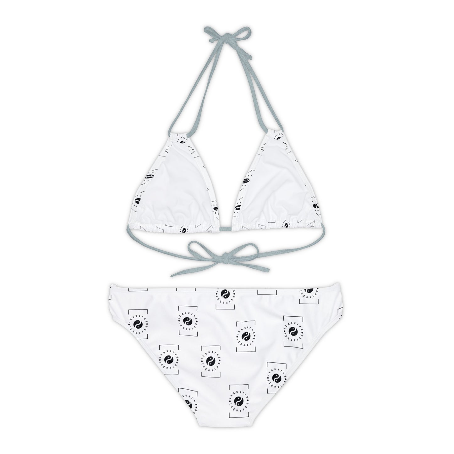 white iSquared Yoga - Lace-up Bikini Set