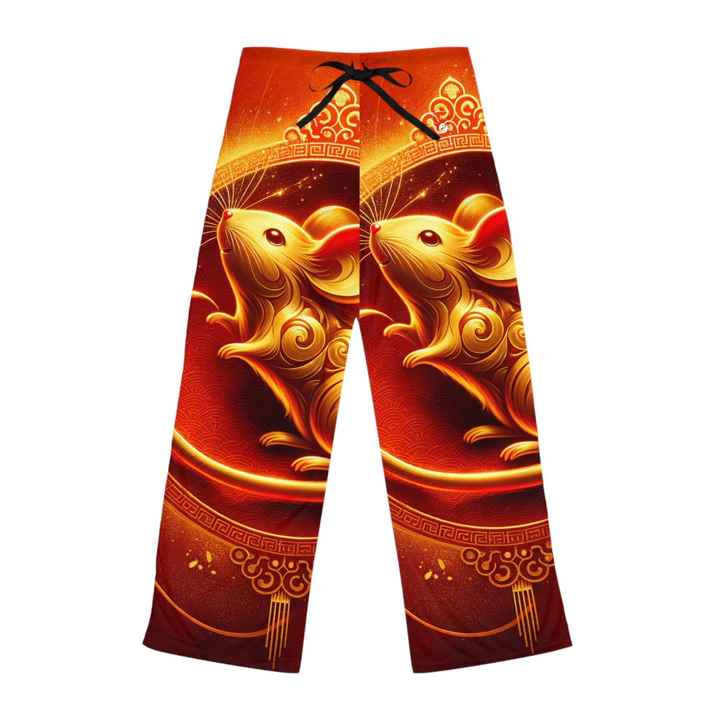 "Émissaire d'or : hommage du Nouvel An lunaire" - Pantalon de détente pour femme