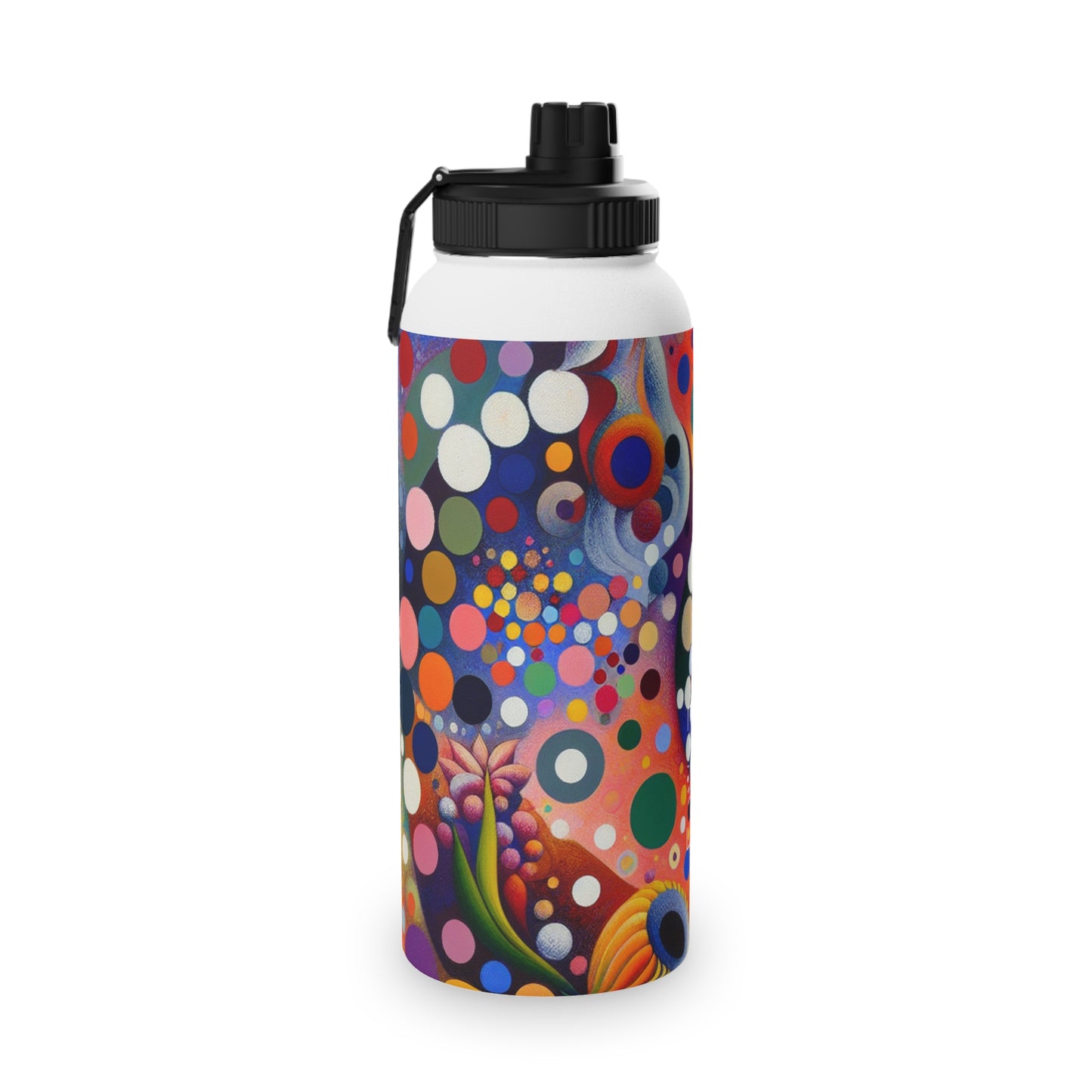 "Polka Petals in Yogic Surrealism: An Artistic Salute to Kusama and Kahlo" - Sports Water Bottle