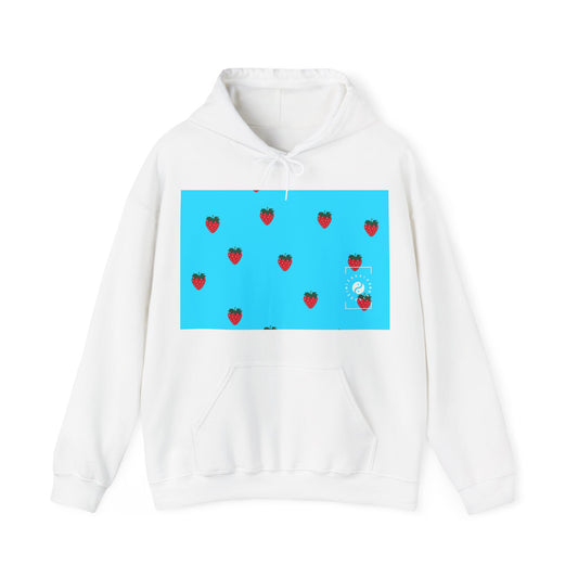 #22DEFF Bleu clair + Fraise - Sweat à capuche