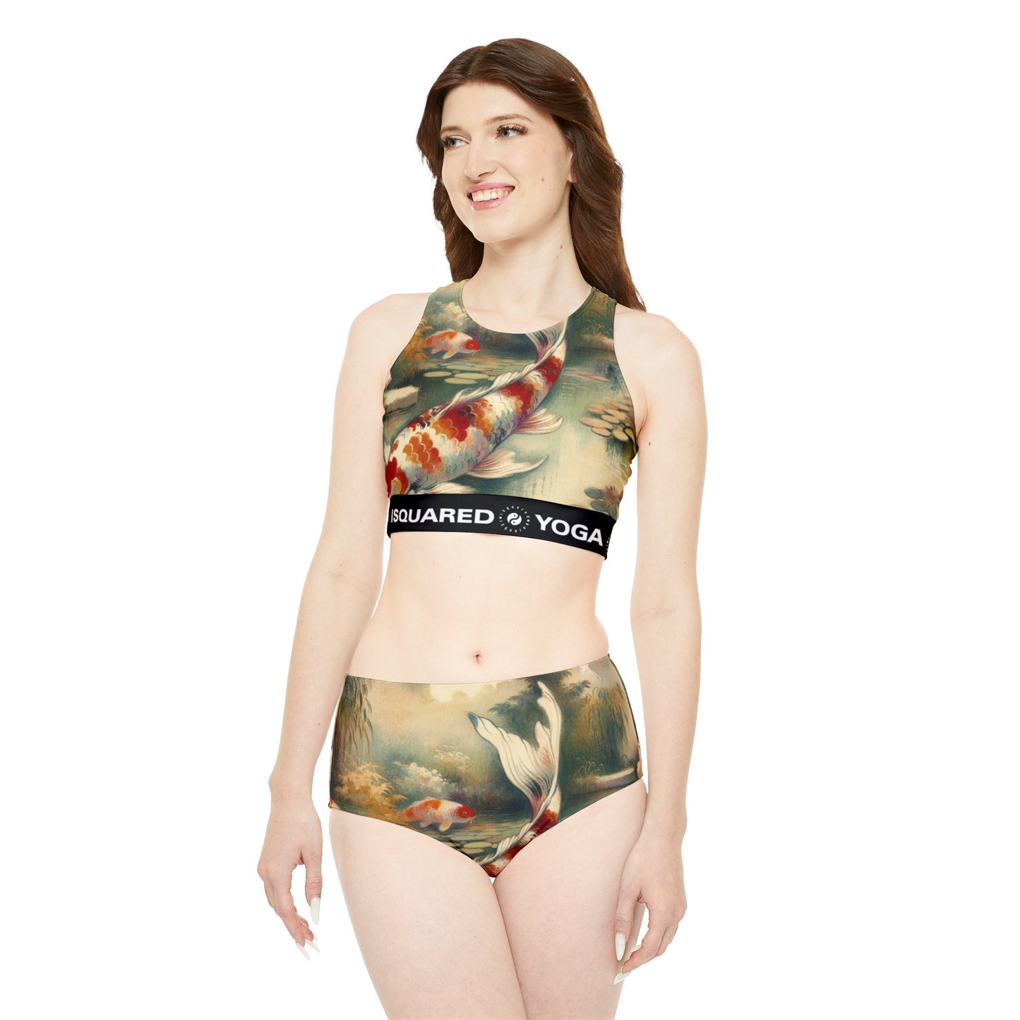 Koi Lily Pond - Ensemble de bikini de yoga chaud