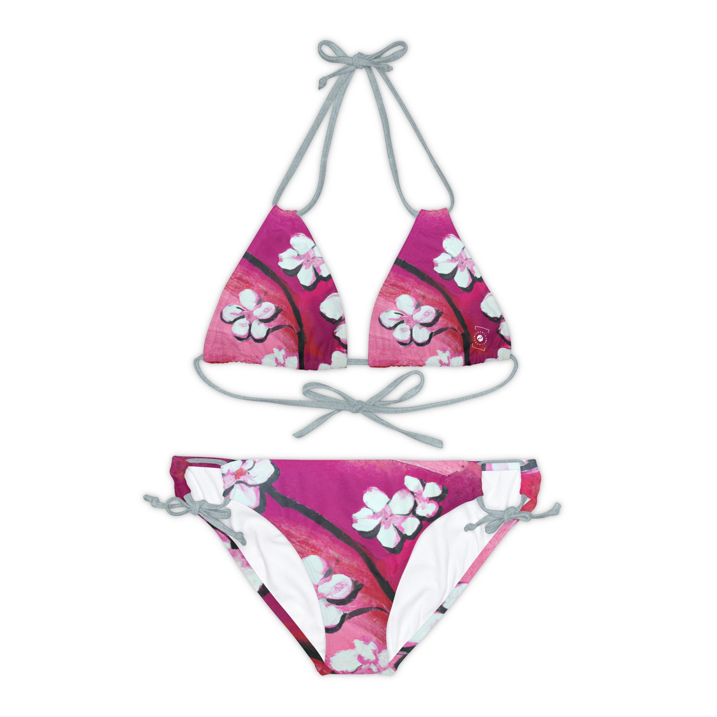 Ephemeral Blossom - Lace-up Bikini Set