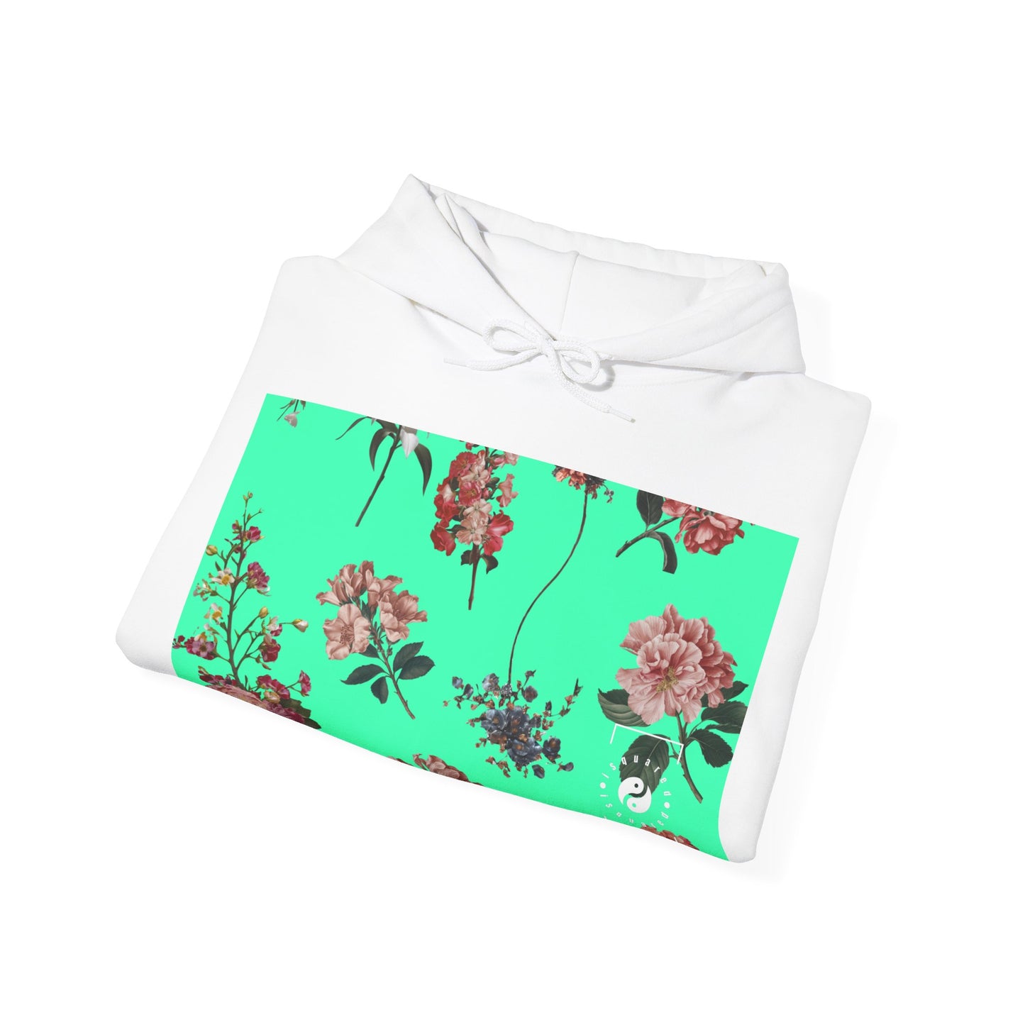 Botanicals on Turquoise - Hoodie