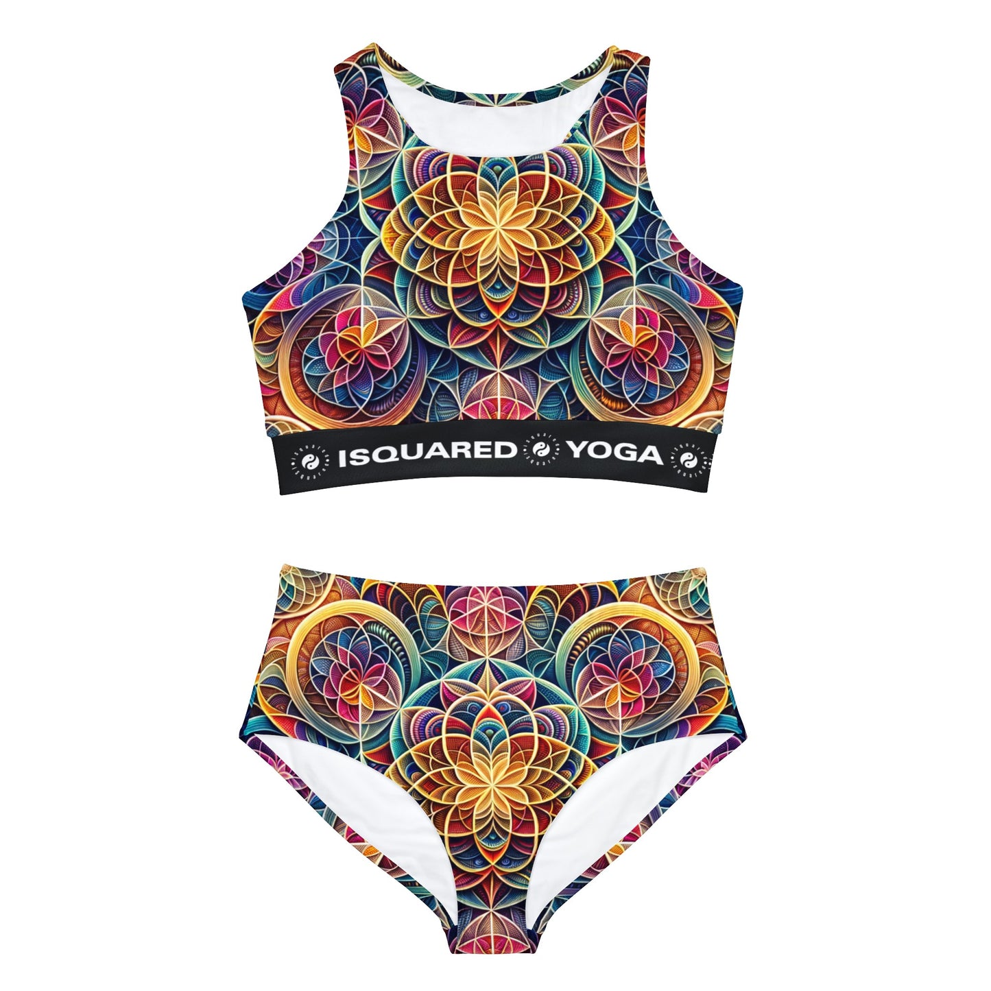 "Symétrie sacrée : rayonnement infini de l'amour" - Ensemble de bikini Hot Yoga