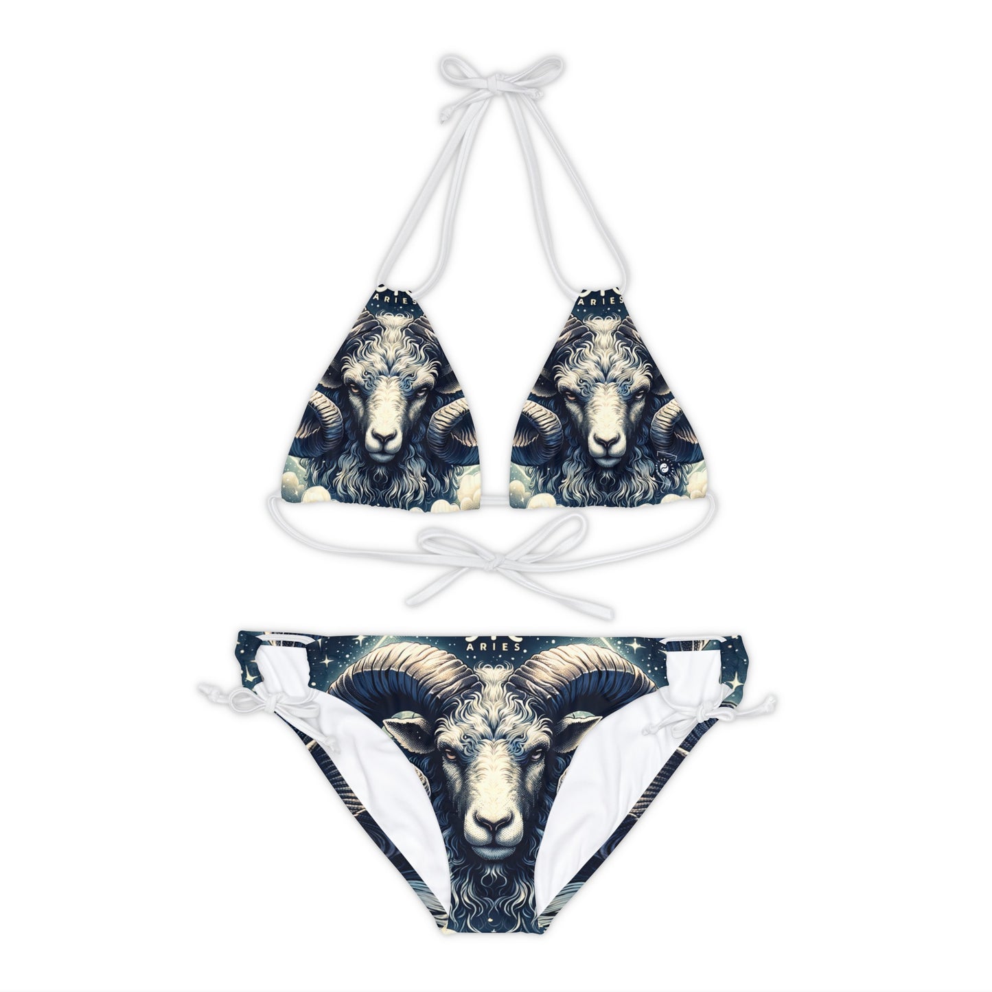 "Celestial Ram Ascendant" - Lace-up Bikini Set