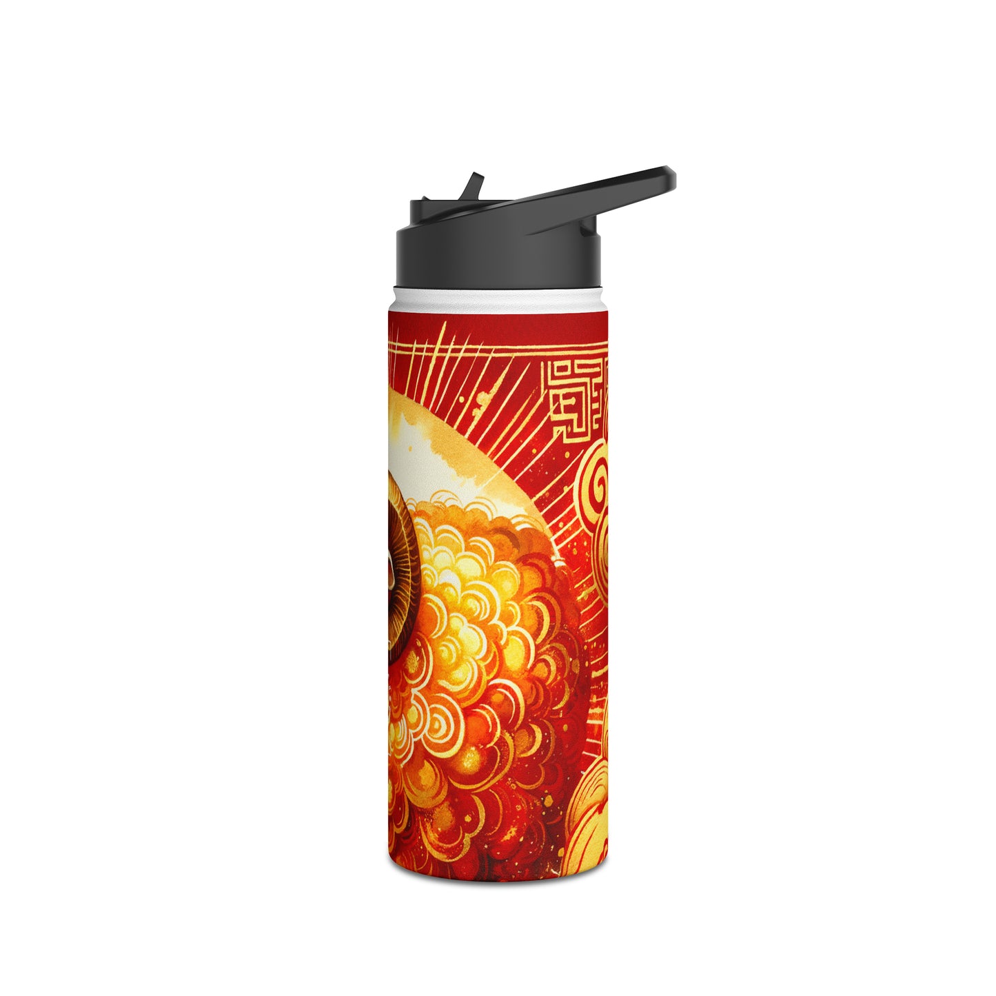 "Auspicious Gold of Divine Ewe: A Lunar New Year Revelry" - Water Bottle