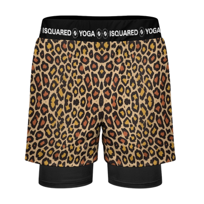 Wild Leopards - Compression Yoga Shorts