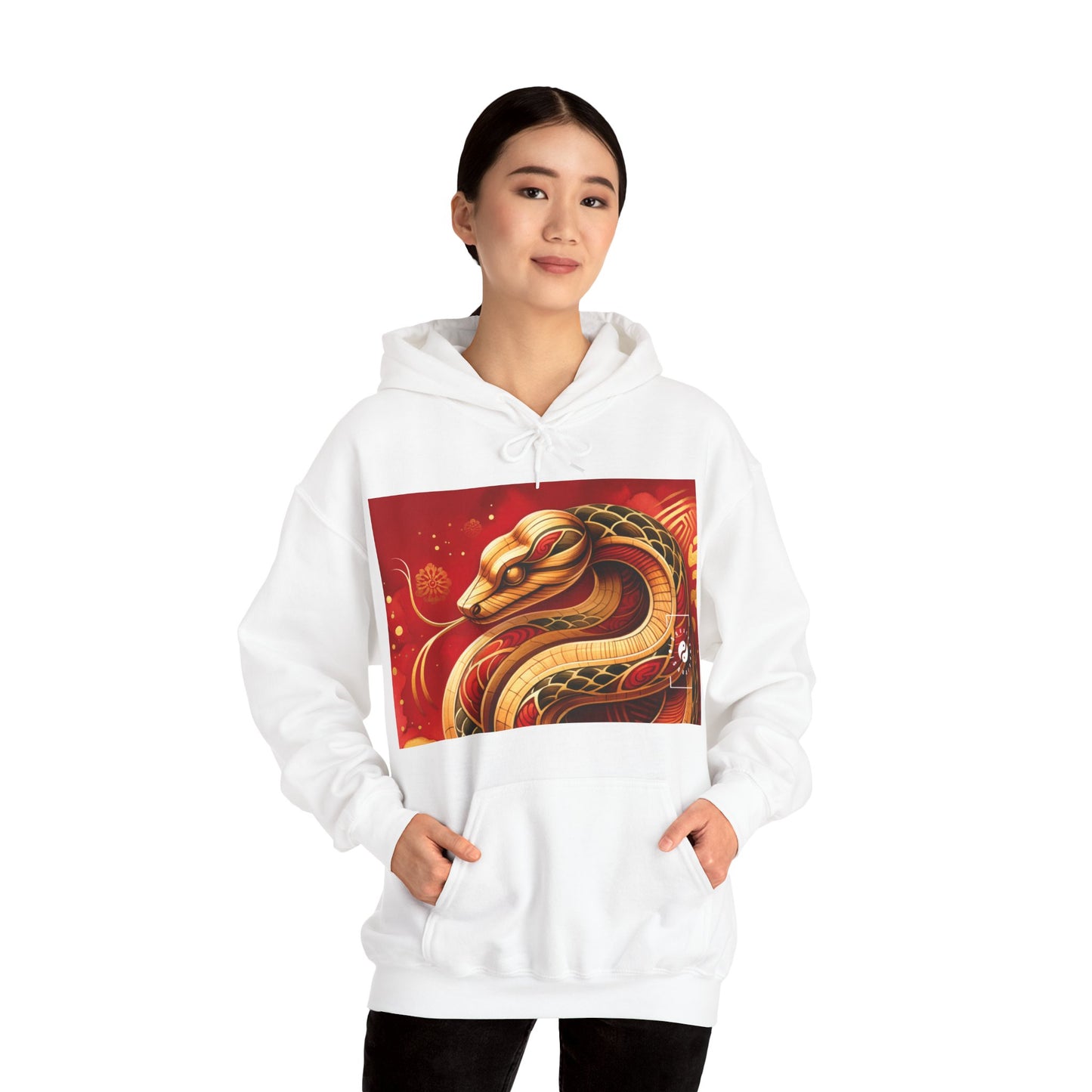 "Crimson Serenity: The Golden Snake" - Hoodie