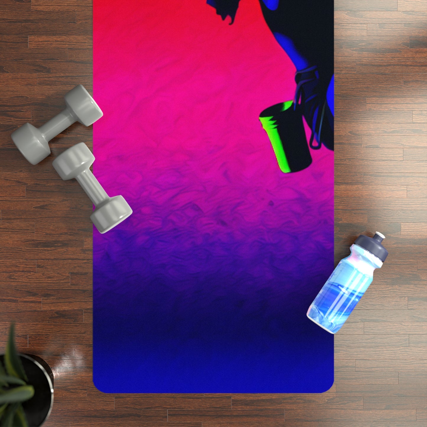 "Technicolour Ascent: The Digital Highline" - Yoga Mat