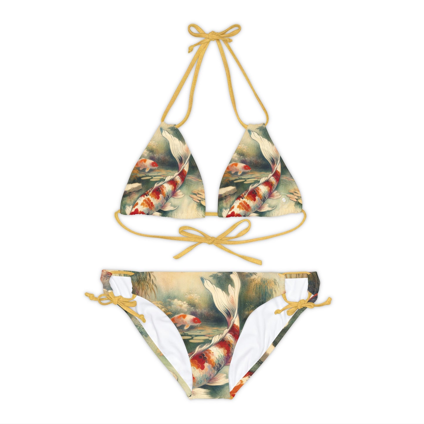 Koi Lily Pond - Lace-up Bikini Set