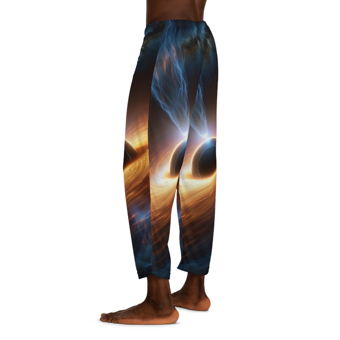 "Discs of Illumination: Black Hole Reverie" - men's Lounge Pants