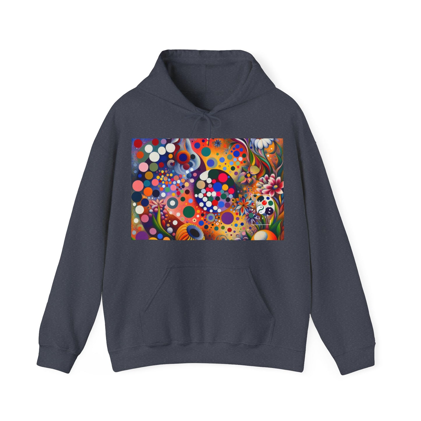 "Polka Petals in Yogic Surrealism: An Artistic Salute to Kusama and Kahlo" - Hoodie