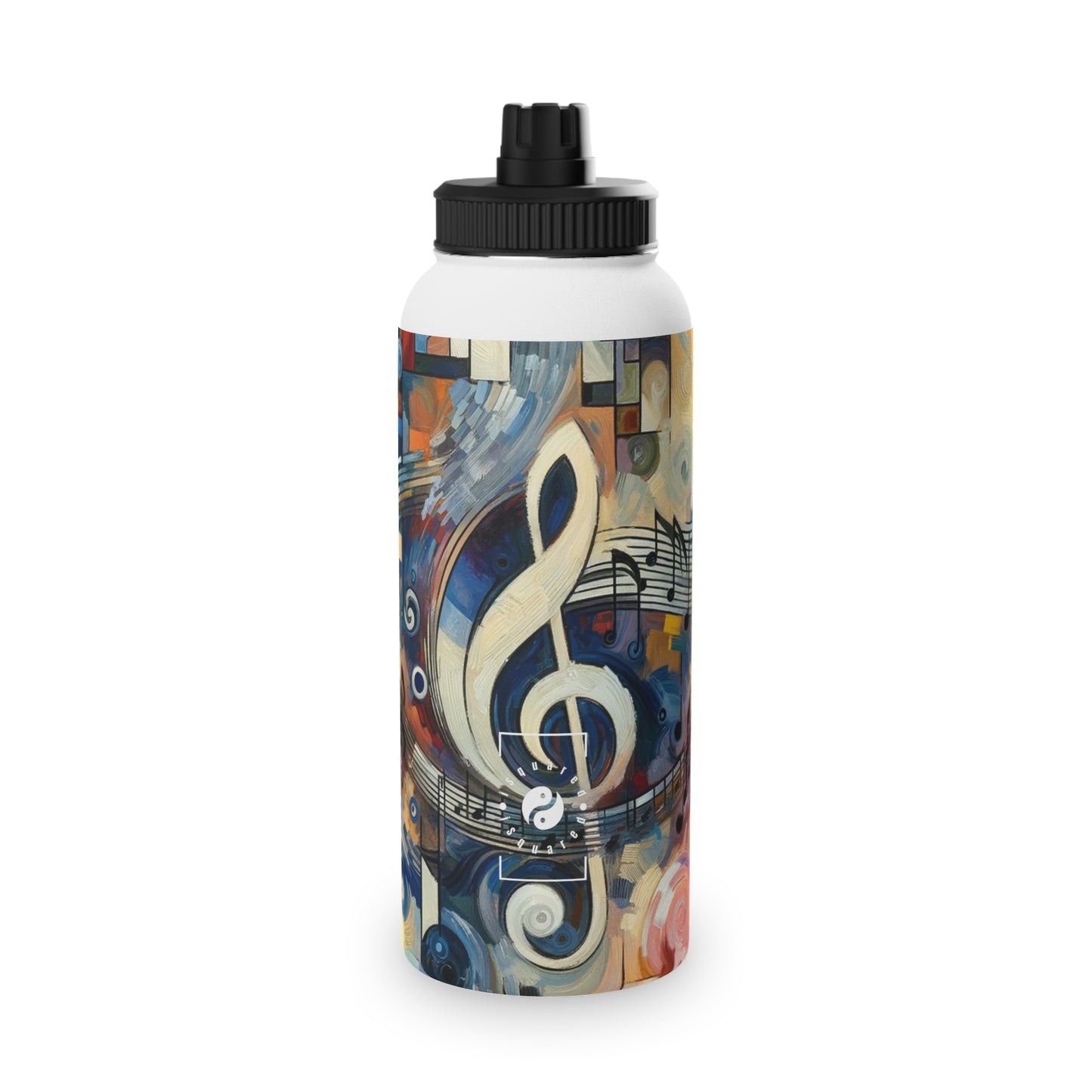 "Melodic Abstraction: Kandinsky's Symphony" - Sports Water Bottle